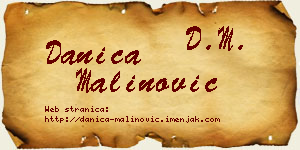 Danica Malinović vizit kartica
